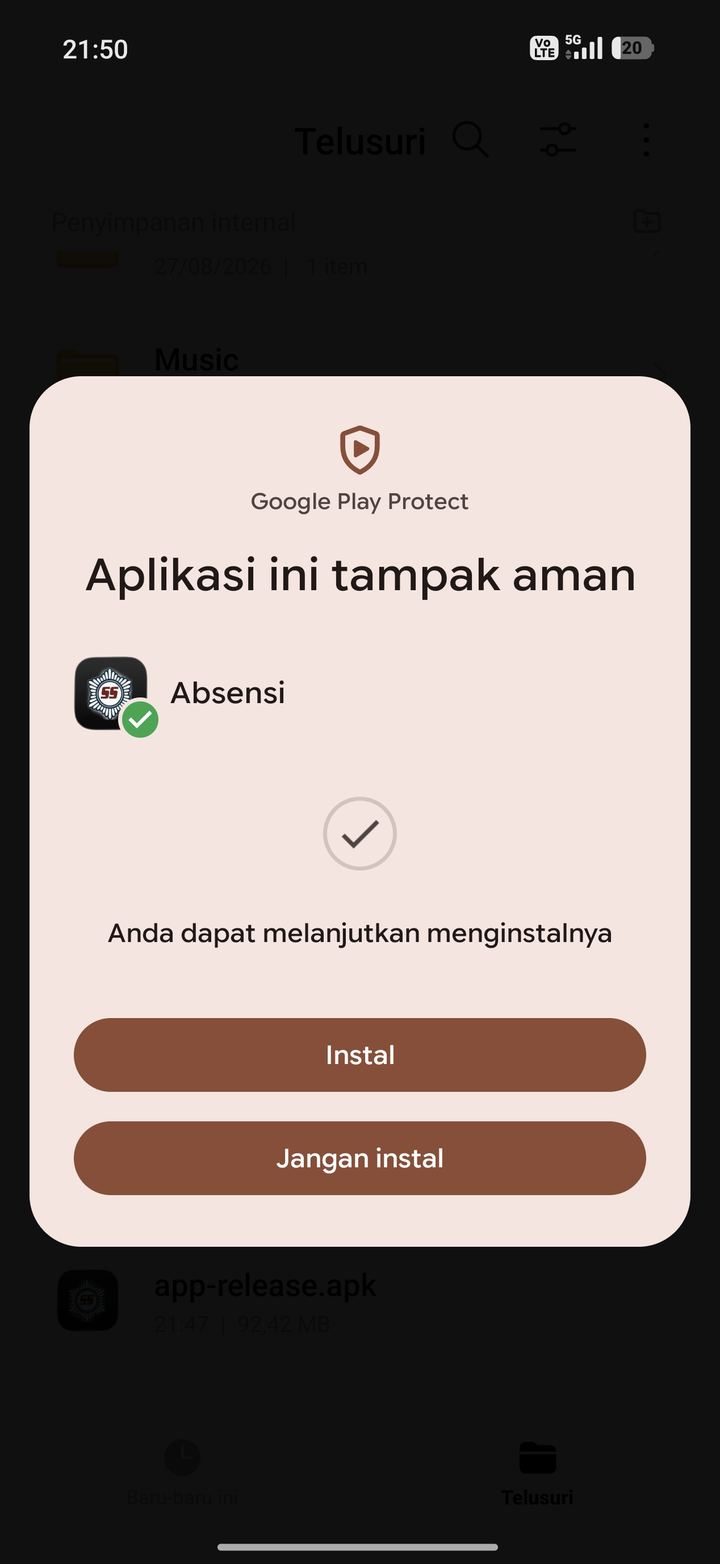 Hasil pemindaian: aplikasi ini tampak aman